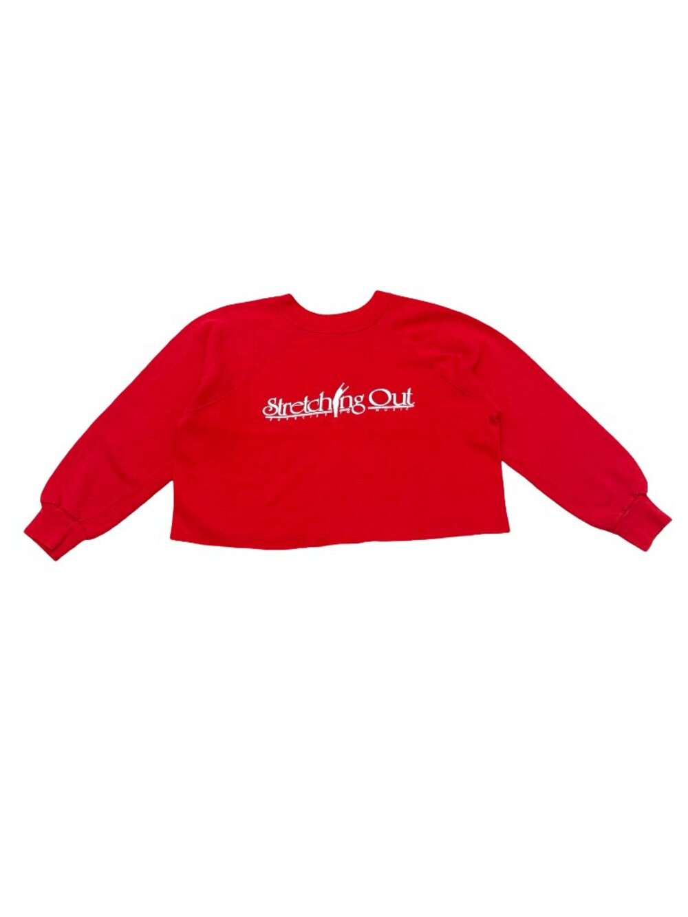 Vintage 1990s Bassett Walker Stretching Out Sweatshirt Red Made USA